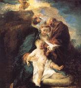 Jean antoine Watteau The rest in the flight to Egypt oil painting